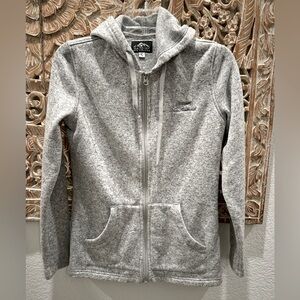 Sea to Sky Gray Full Zip Fleece Hoodie Jacket from New Zealand- size Small